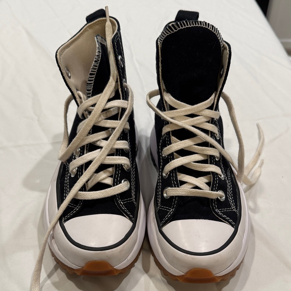 Converse Black and White Platform High-Tops